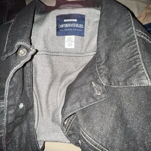 Black denim jacket